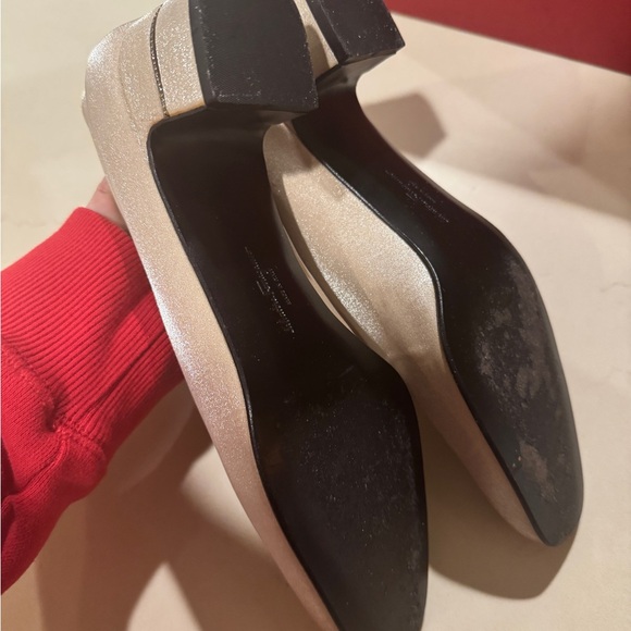 Salvatore Ferragamo Silk pumps with crystals in heels- stunning for a bride! - Picture 7 of 13